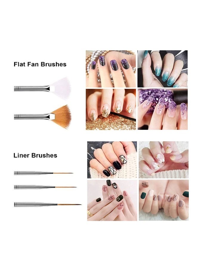 Mordely Nail Art Kit, Nail Pen Designer Kit - Nail Art Brush and Dotting Tool Pens Best for Nail Art and Facial Detailed Painting, Set of 20pcs White - Image 4